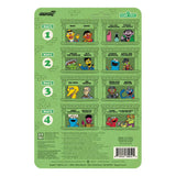 Back card of Sesame Street ReAction Wave 04 showing Elmo, Baby David, and other characters.