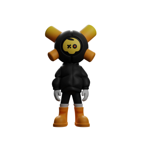 Black Skully - EQSO Initial Series Art Toy by PopTerror