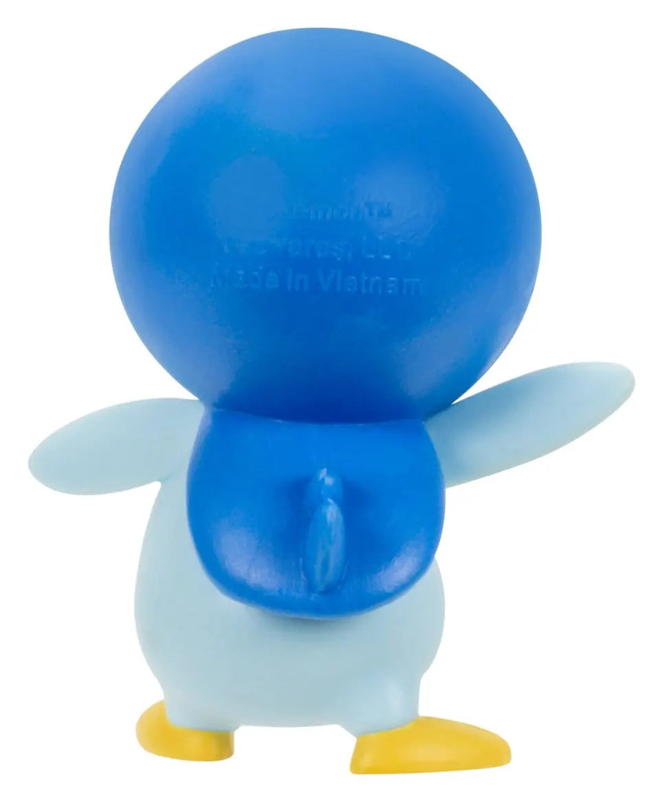 Rear view of the Piplup Pokémon figure.