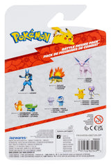 Back of the Pokémon Battle Figure Pack packaging showing the figure assortment.