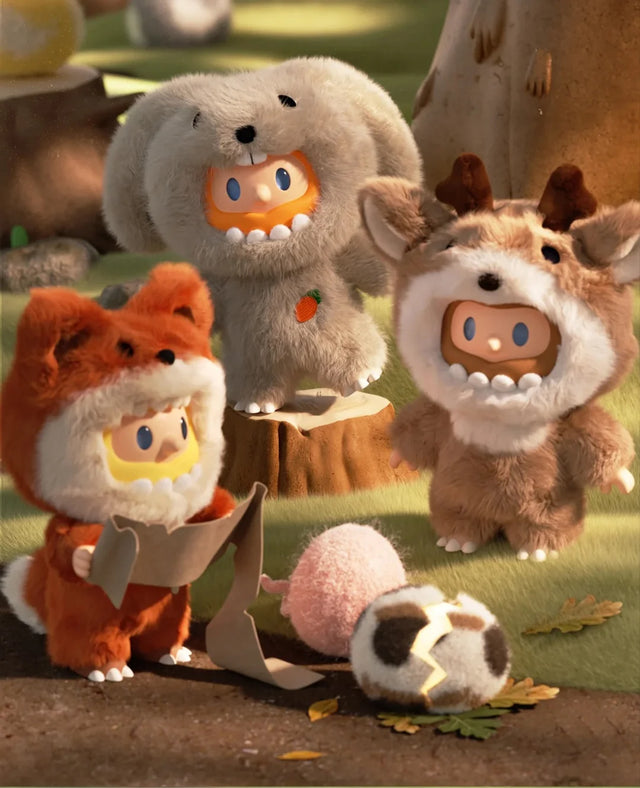 Farmer Bob Ani Night Monster Series Plush Blind Box collection featuring multiple animal monster plush characters.