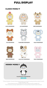 Farmer Bob Ani Night Monster Series Plush Blind Box character lineup including the hidden Killer Whale Monster Bob.