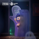 Bob peeking from behind a ghostly translucent figure, Feeling You Blind Box collectible.