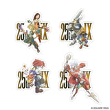 Final Fantasy IX 25th Anniversary sticker set featuring four collectible character stickers with artwork by Toshiyuki Itahana