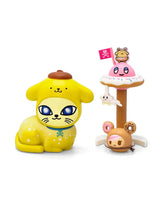 Pochacco x Twinkle Whiskers kitty figure with watering can and plant set.