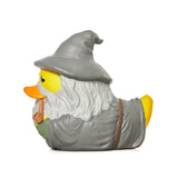Profile shot of Gandalf the Grey Mini TUBBZ duck figure highlighting sculpted robe details.