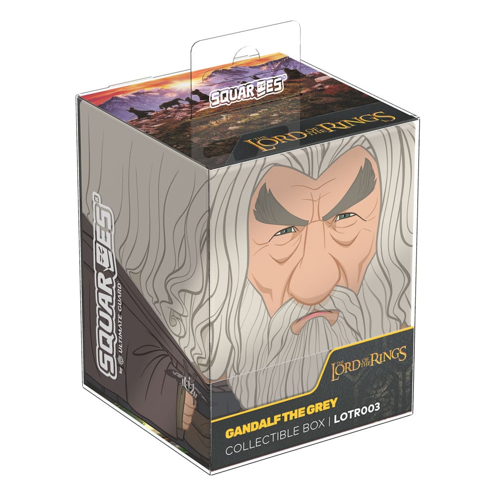 Angled front view of Gandalf the Grey Squaroe card storage box