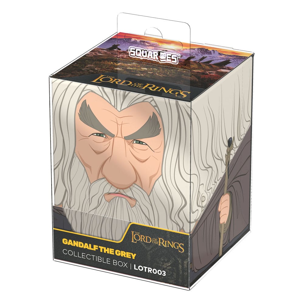Full view of Gandalf Squaroe deck box with stylized character design