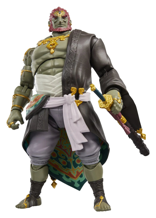 Ganondorf Action Figure from The Legend of Zelda: Tears of the Kingdom standing with sword sheathed.