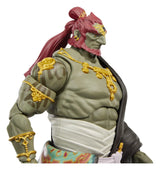 Close-up of the Ganondorf Tears of the Kingdom action figure showing detailed sculpt and armor.