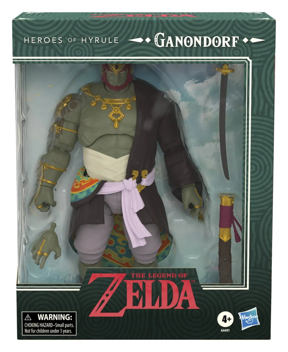 Ganondorf Heroes of Hyrule action figure in official Hasbro collector window box.