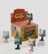 Gaz Blind Box collection with Kaleidos Creative display case and collectible figures