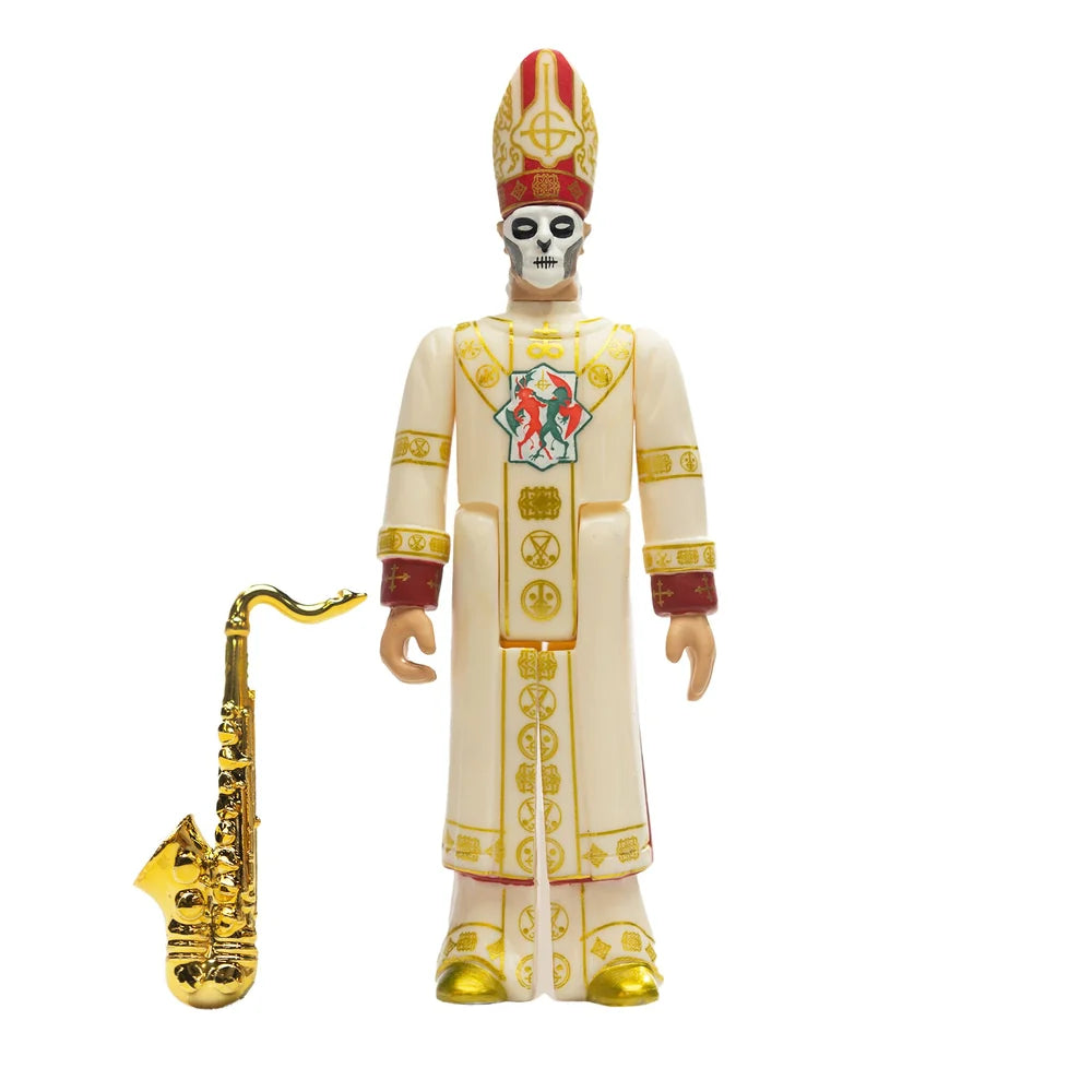 Ghost Papa Emeritus III ReAction figure with gold saxophone accessory