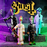 Ghost ReAction Blind Box figures displayed together with Ghost logo