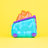 back view of GlanderCo Dumpster Fire vinyl figure