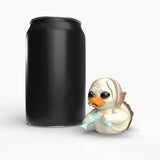 Size comparison of Mini TUBBZ Gollum duck next to a soda can