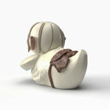 Rear view of Gollum Mini TUBBZ duck showing hair strands and loincloth detail