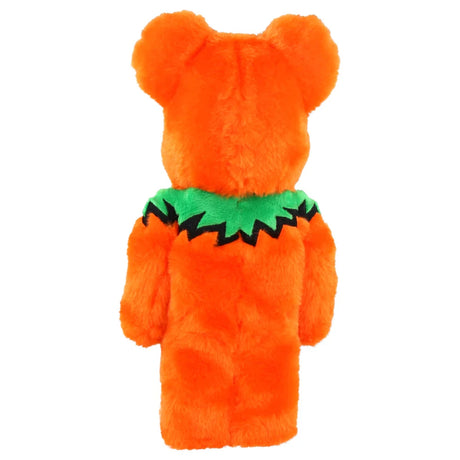 Back view of the 400% Bearbrick - Grateful Dead Dancing Bears (Costume Version - Orange) costume showing plush detailing