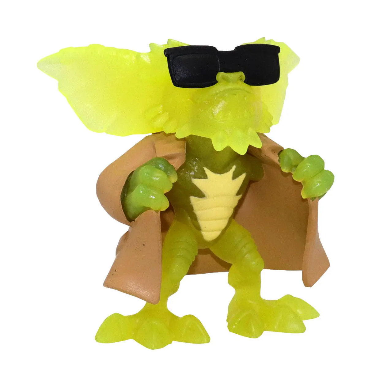 Trenchcoat Gremlin glow-in-the-dark mini figure with sunglasses from Gremlins Blind Box Wave 1.