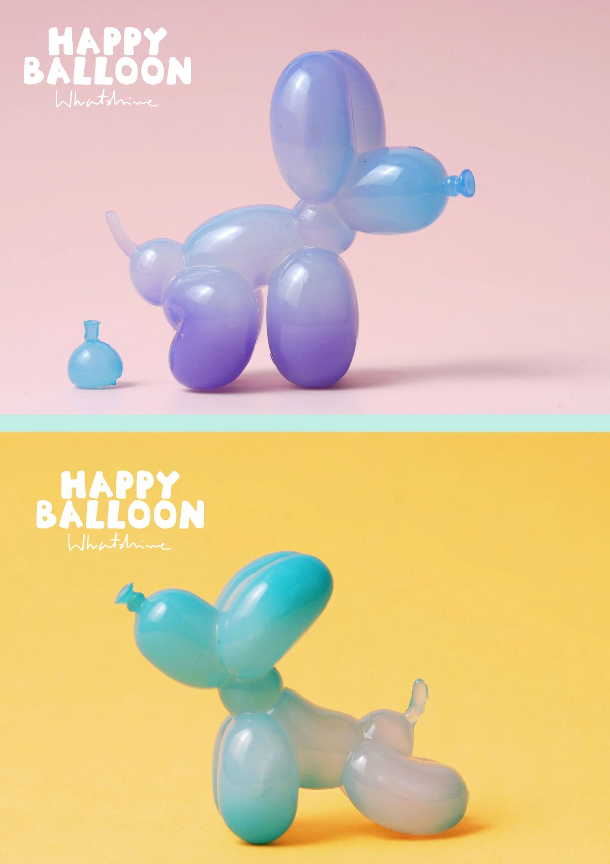 Purple and blue gradient balloon dog figure from the Happy Balloon Dog Series 2 collection