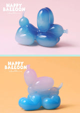 Orange gradient balloon dog figure from the Happy Balloon Dog Series 2 collection