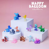 Pearl white metallic balloon dog figure from the Happy Balloon Dog Series 2 Blind Box