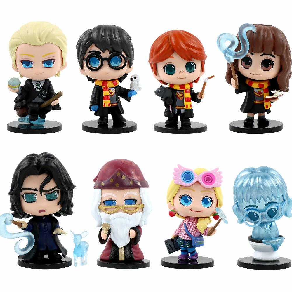 Harry Potter Cosbi mini figures assortment including Harry Potter, Hermione Granger, Ron Weasley, Draco Malfoy and Albus Dumbledore