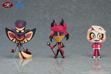 Hazbin Hotel blind box figures trio including Alastor, Charlie and Sir Pentious