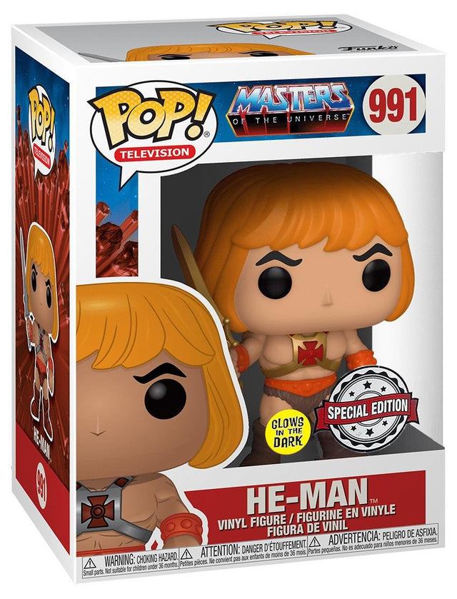 He-Man Glow in the Dark Funko Pop #991 boxed Special Edition Masters of the Universe