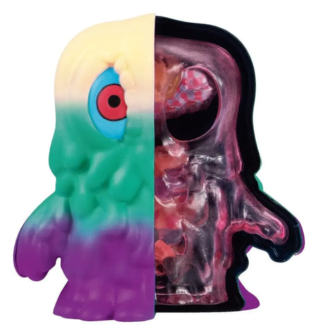 Hedorah Inside Fantasy green and purple Godzilla figure with exposed anatomy