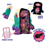 Hedorah Inside Fantasy removable body and internal parts diagram