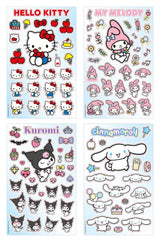 Sanrio Hello Kitty & Friends Basic Sticker Pack featuring 8 sticker sheets with Hello Kitty, My Melody, Kuromi, Cinnamoroll and classic Sanrio character stickers