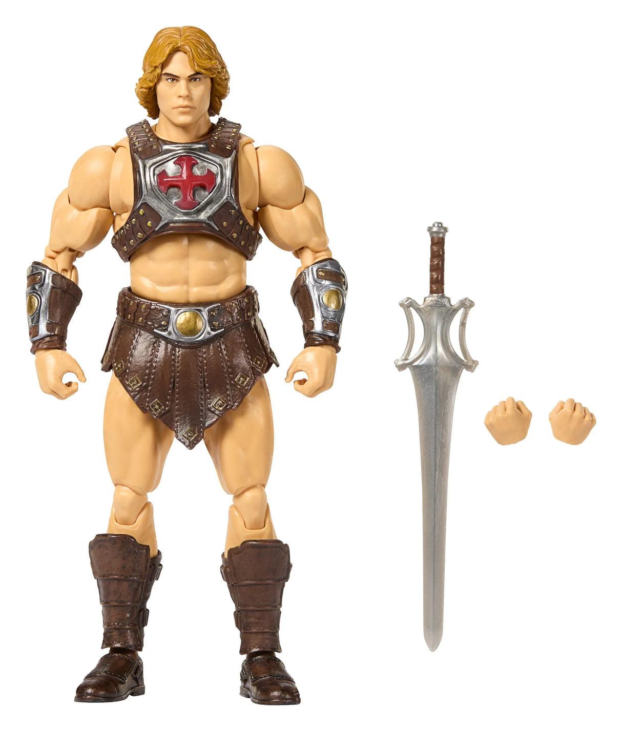 He-Man Masters of the Universe Chronicles 2026 movie action figure with Sword of Power and interchangeable hands
