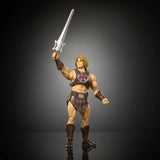 He-Man action figure wielding the Sword of Power in a heroic battle pose