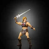 Close-up of He-Man movie action figure featuring detailed armor and heroic likeness