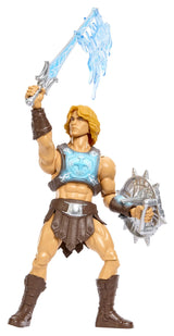 He-Man Masters of the Universe 2026 action figure raising Sword of Power and shield
