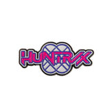 HUNTRIX logo pin front view on white background