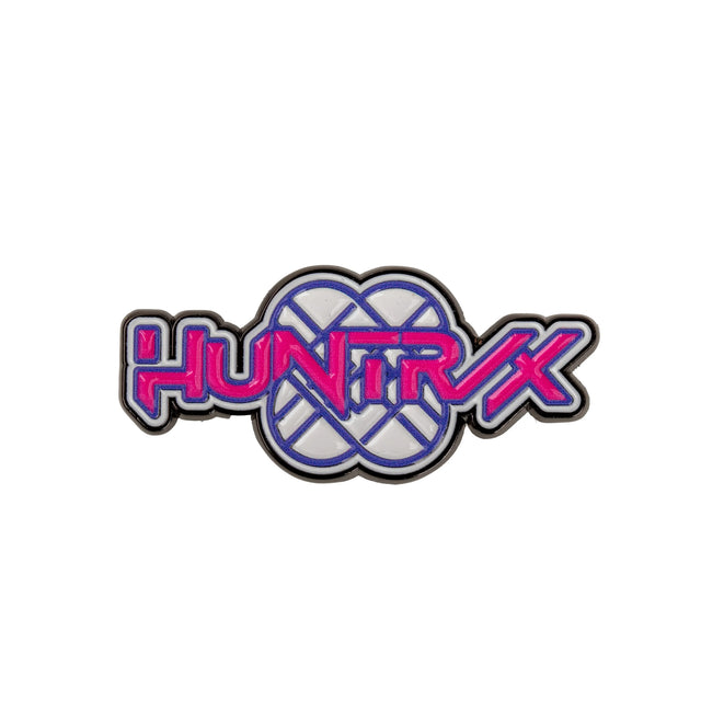 HUNTRIX logo pin front view on white background