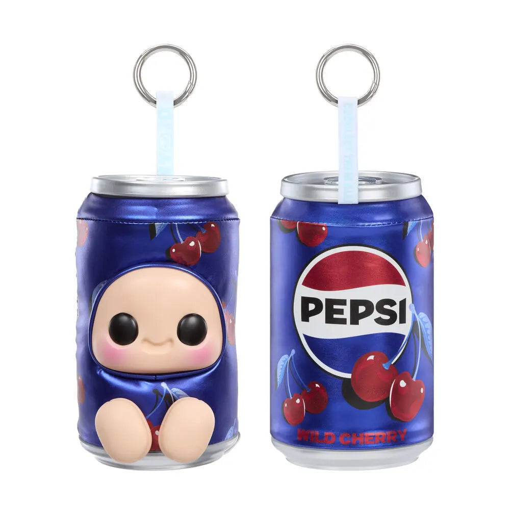 Hyojo x Pepsi Wild Cherry plush keychain front and back