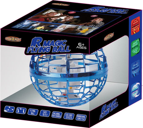 IR Magic Flying Ball retail packaging with LED flying toy inside