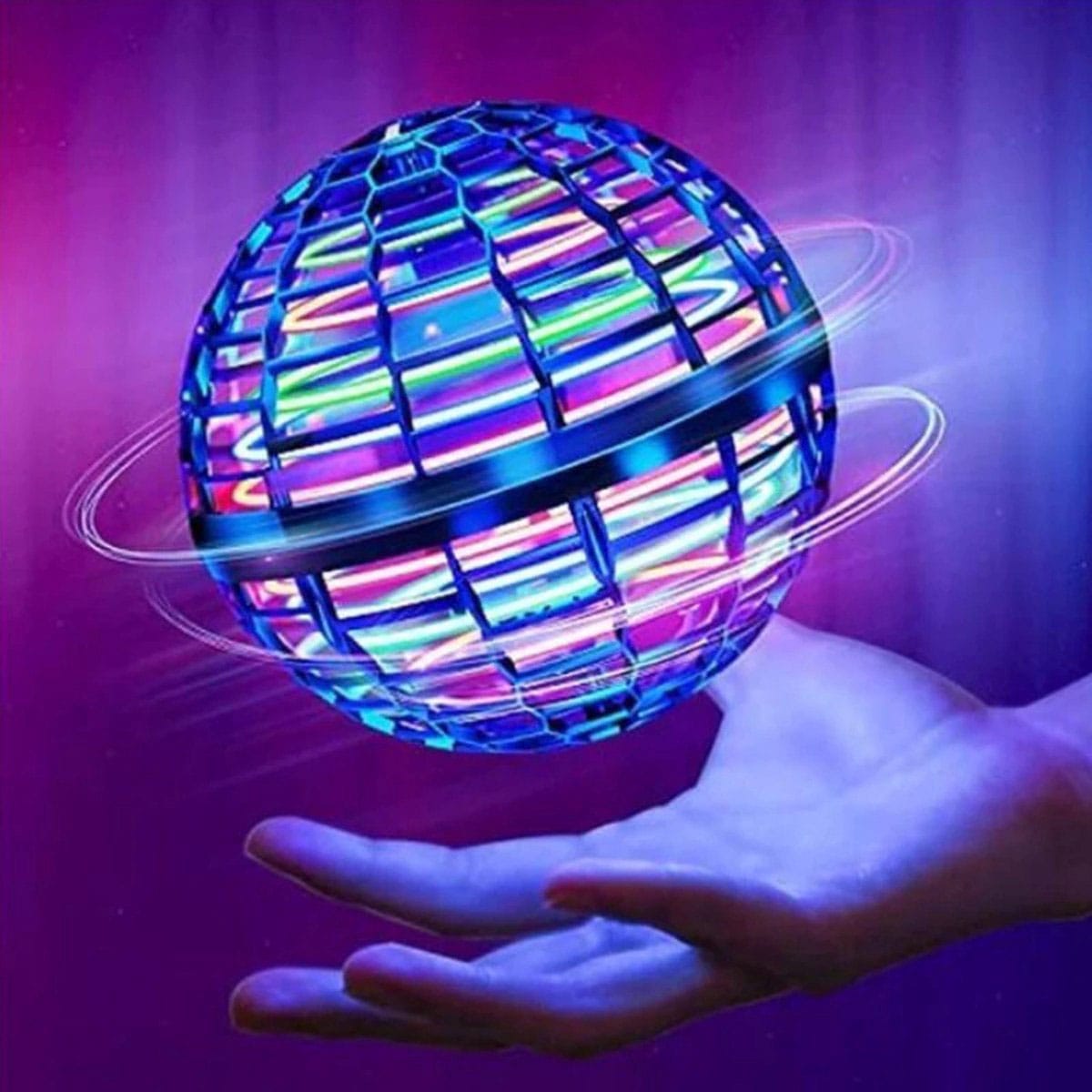 IR Magic Flying Ball with LED lights floating above hands