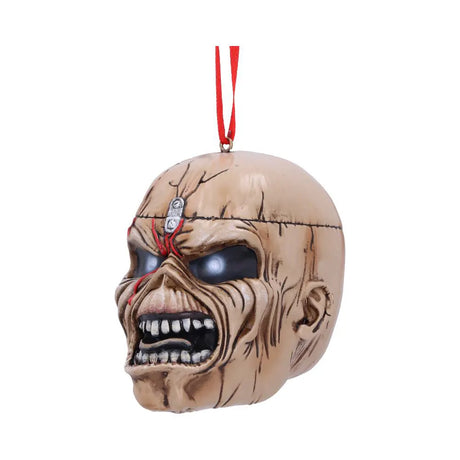 Angled view of the Iron Maiden Trooper Eddie ornament