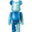Medicom Toy Jellybean BE@RBRICK Series 43 100 percent blue marbled bearbrick figure on white background