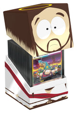 Jesus Squaroes SP017 deck box opened and filled with South Park trading cards.