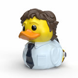 Close-up angled view of the Jim Halpert Mini TUBBZ collectible duck