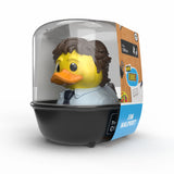 Mini TUBBZ Jim Halpert figure inside branded display bathtub packaging