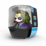 Mini TUBBZ Joker duck from The Dark Knight inside clear display tub