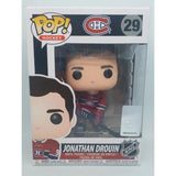Jonathan Drouin #29 Funko Pop! Vinyl figure wearing Montreal Canadiens uniform in box.