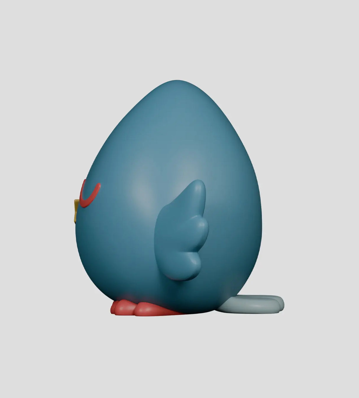 Kairos the Owl vinyl figure side profile showing wing and rounded shape