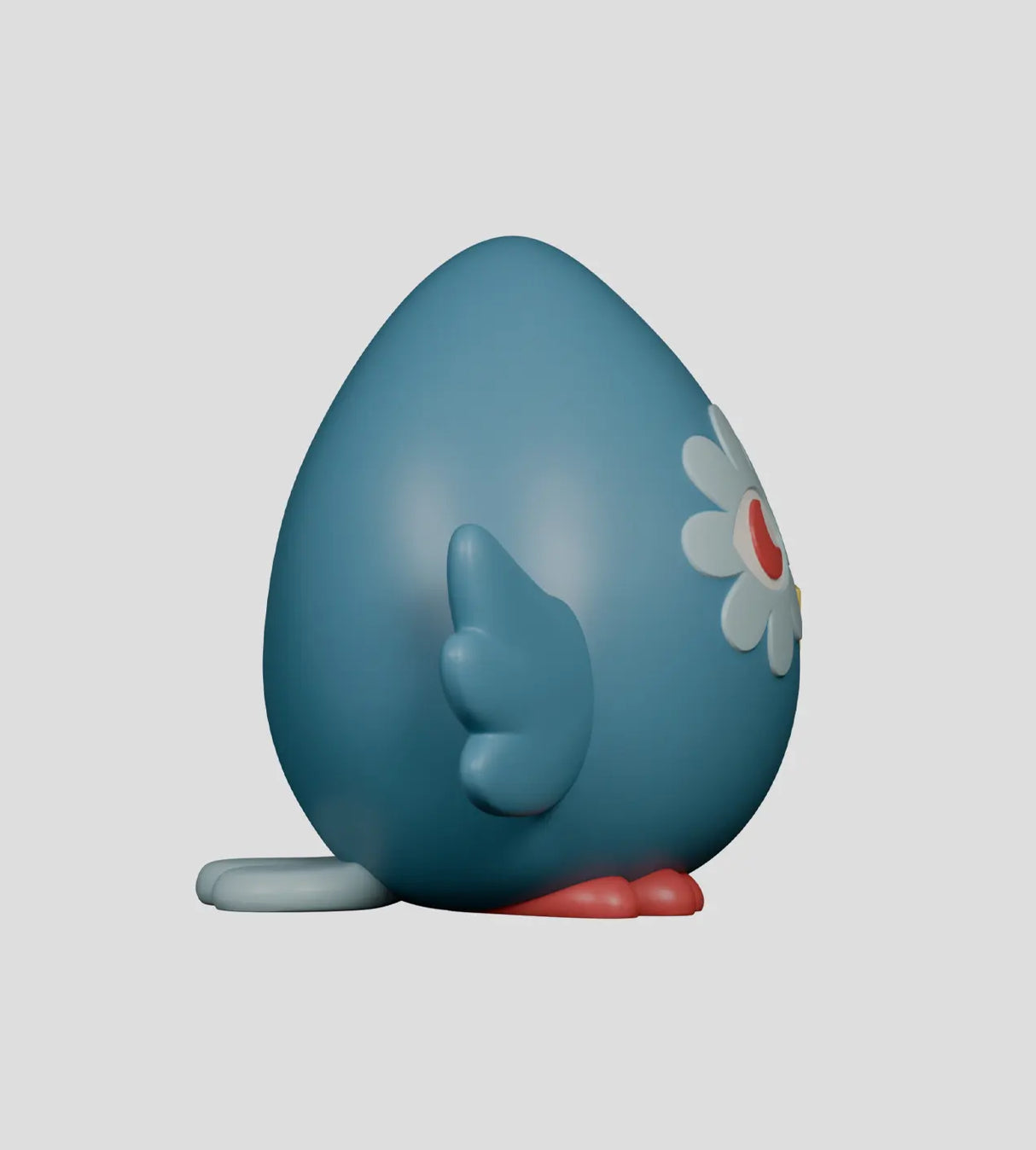 Kairos the Owl vinyl figure opposite side view with small tail and feet